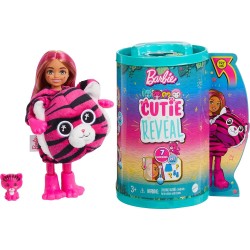 Mattel Barbie Small Dolls And Accessories, Cutie Reveal Chelsea Doll With Tiger HKR15 194735106745