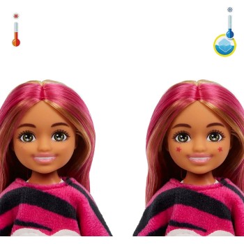 Mattel Barbie Small Dolls And Accessories, Cutie Reveal Chelsea Doll With Tiger HKR15 194735106745