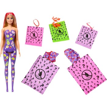Mattel Barbie Dolls And Accessories, Color Reveal Με 7 Εκπλήξεις - Φρουτάκια HJX49 194735097517