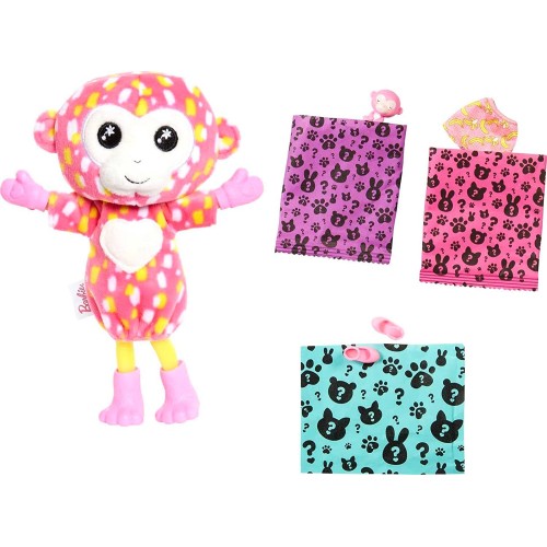 Mattel Barbie Small Dolls And Accessories, Cutie Reveal Chelsea Doll With Monkey HKR14 194735106820