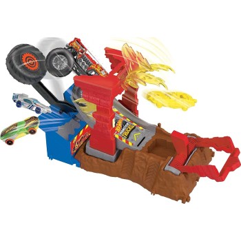 Mattel Hot Wheels Monster Trucks Arena Smashers 5-Alarm Fire Crash Challenge Plays HNB87 / HNB90 194735136537