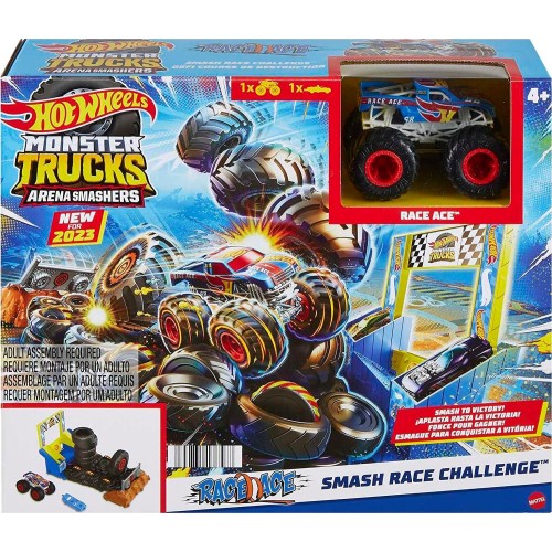 Mattel Hot Wheels Monster Trucks Arena Race Ace Smash Challenge Πρόκληση Σύγκρουσης HNB87 / HNB89 194735136568