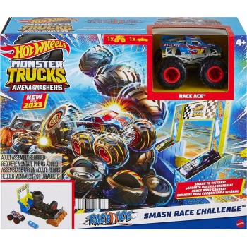 Mattel Hot Wheels Monster Trucks Arena Race Ace Smash Challenge Playset HNB87 / HNB89 194735136568