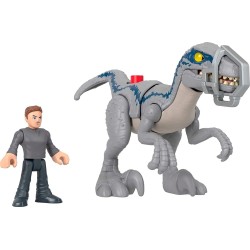 Mattel Imaginext Jurassic World Dominion Dinosaur Toy Set With Blue And Owen Grady GVV65 / HKG15 194735102969