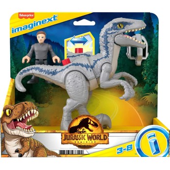 Mattel Imaginext Jurassic World Dominion Dinosaur Toy Set With Blue And Owen Grady GVV65 / HKG15 194735102969