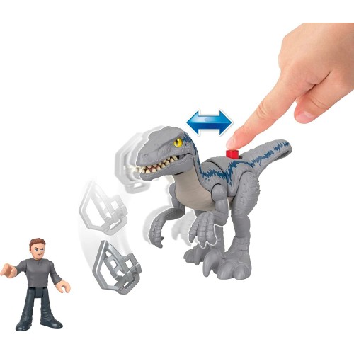 Mattel Imaginext Jurassic World Dominion Dinosaur Toy Set With Blue And Owen Grady GVV65 / HKG15 194735102969