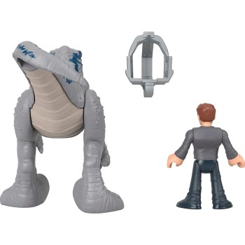 Mattel Imaginext Jurassic World Dominion Dinosaur Toy Set With Blue And Owen Grady GVV65 / HKG15 194735102969