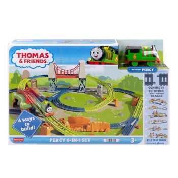 Mattel Thomas and Friends Percy 6-In-1 Train Track Set with Motorized Engine HHN26 194735072712