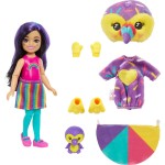 Mattel Barbie Small Dolls and Accessories, Cutie Reveal Chelsea Doll With Toucan Plush Costume and 7 Surprises Including Color C