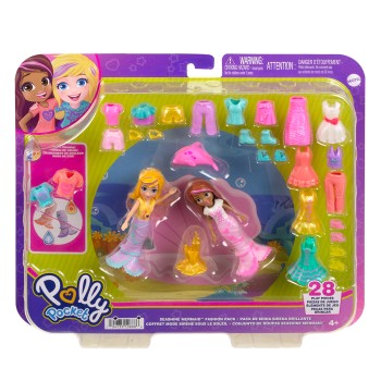 Mattel Polly - Νεα Κουκλα Με Μοδες Μεγαλο Pack Seashine Mermaid HNF51 / HKV96 194735108886