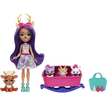 Mattel Enchantimals Baby Best Friends Κουκλα K Ζωακια Φιλαρακια Με Εκπληξεις Danessa Deer and Sprint HLK83 / HLK84 194735114023