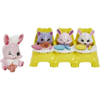 Mattel Enchantimals Baby Best Friends game sets, small doll, girlfriend figure, 3 animal babies and accessori HLK83 / HLK85 1947