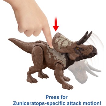 Mattel Jurassic World Strike Attack Zuniceratops Νεες Φιγουρες Δεινοσαυρων Με Σπαστα Μελη HLN63 / HLN66 194735116188