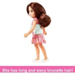 Mattel Chelsea και Φίλοι - Κοριτσάκι Μελαχρινό Ροζ φόρεμα με ζώνη DWJ33 / HKD90 194735101702