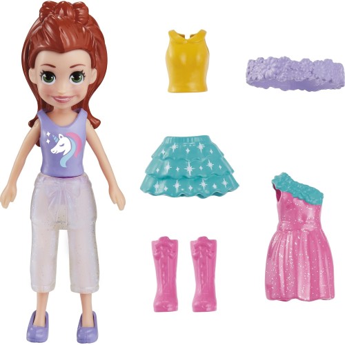 Mattel Polly - Νεα Κουκλα Με Μοδες Mini Pack Unicorn Fashion HNF50 / HKV82 194735109012