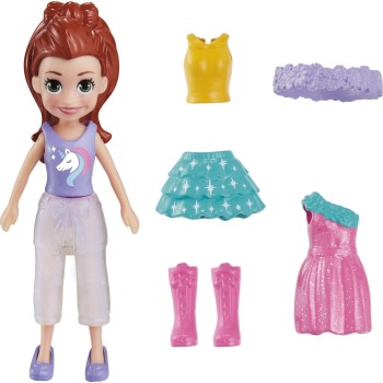 Mattel Polly - Νεα Κουκλα Με Μοδες Mini Pack Unicorn Fashion HNF50 / HKV82 194735109012