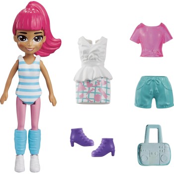 Mattel Polly Pocket Small Fashion 6 Sport Fashion HNF50 / HKV87 194735109197