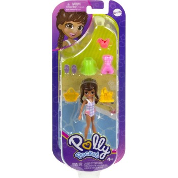 Mattel Polly Pocket Small Fashion 5 Beach Fashion HNF50 / HKV86 194735108824