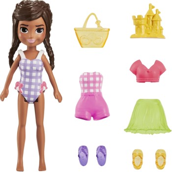 Mattel Polly - Νεα Κουκλα Με Μοδες Mini Pack Beach Fashion HNF50 / HKV86 194735108824