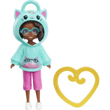 Mattel Polly Pocket Hoodie Buddy 1 Cat HKV98 / HKV99 194735108862