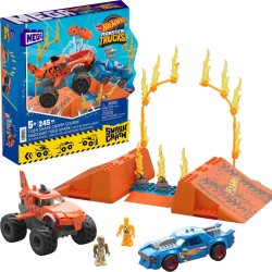 MEGA hot wheels n crash tiger shark chomp coursmonster truck building set 245 pcs HKF88 194735102747