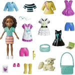 Mattel Polly Pocket Doll and 18 Accessories, Shani Art Studio Tinted-transparent Pack HKV88 / HKV91 194735109159