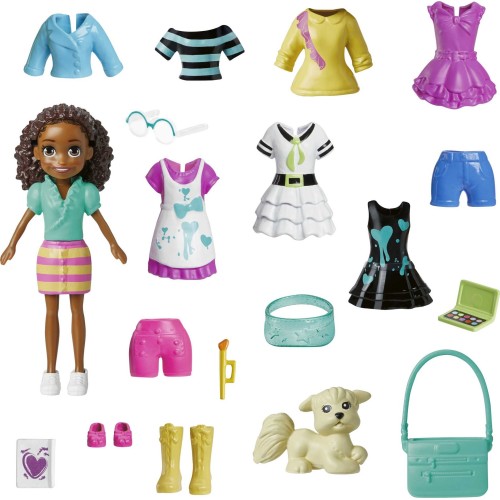 Mattel Polly - Νεα Κουκλα Με Μοδες Μεσαιο Pack Ζωγραφική HKV88 / HKV91 194735109159