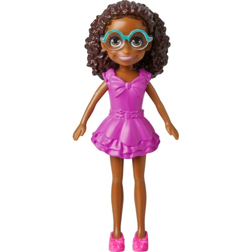 Mattel Polly Pocket Doll and 18 Accessories, Shani Art Studio Tinted-transparent Pack HKV88 / HKV91 194735109159