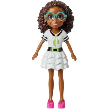 Mattel Polly Pocket Doll and 18 Accessories, Shani Art Studio Tinted-transparent Pack HKV88 / HKV91 194735109159