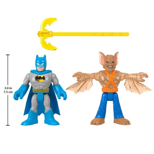 Mattel Imaginext DC Super Friends Batman Figure Set With Man-Bat and Accessory M5645 / HKN48 194735105076