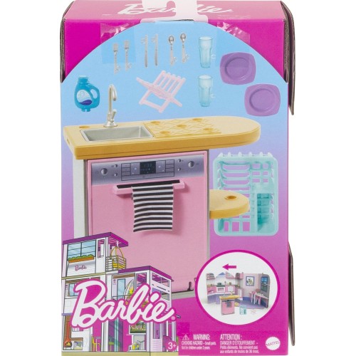 Mattel Barbie Έπιπλα Dishwasher Theme HJV32 / HJV34 194735095070