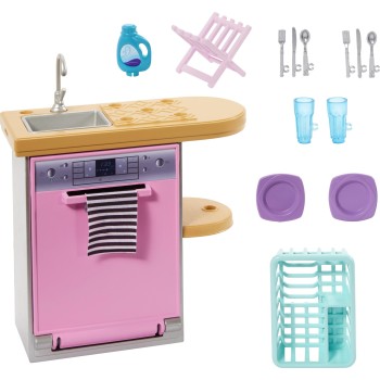 Mattel Barbie Έπιπλα Dishwasher Theme HJV32 / HJV34 194735095070