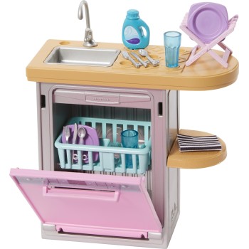 Mattel Barbie Έπιπλα Dishwasher Theme HJV32 / HJV34 194735095070