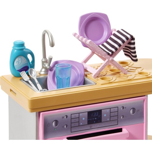Mattel Barbie Έπιπλα Dishwasher Theme HJV32 / HJV34 194735095070