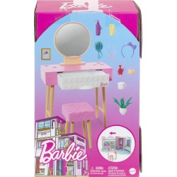 Mattel Barbie Furniture and Accessory Pack, Kids Toys, Vanity Theme HJV32 / HJV35 194735095056