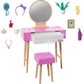 Mattel Barbie Έπιπλα Vanity Theme HJV32 / HJV35 194735095056