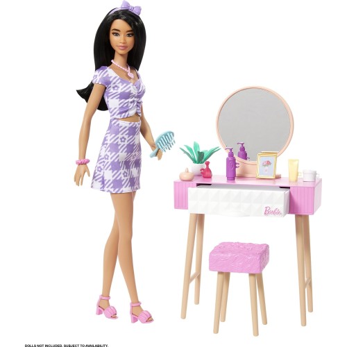 Mattel Barbie Έπιπλα Vanity Theme HJV32 / HJV35 194735095056