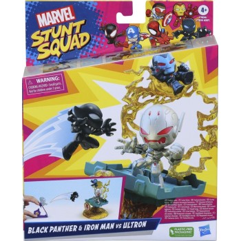 Hasbro Marvel Stunt Squad Villain Knockdown Black Panther and Ironman vs Ultron F7814 / F7834 5010994181000