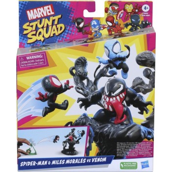 Hasbro Marvel Stunt Squad Villain Knockdown Playset Spiderman And Miles Morales Vs Venom F7814 / F7833 5010994181017