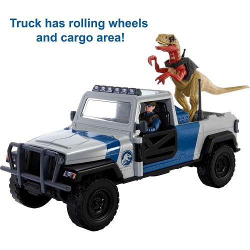 Mattel Jurassic World Truck Set, Atrociraptor Neo Όχημα Search and Smash Με Φιγούρα Και Δεινόσαυρο HKY13 194735110261
