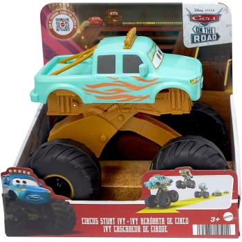 Mattel Disney and Pixars Cars Toys, On The Road Circus Stunt Ivy Vehicle, Jumping Monster Truck Inspired by Disney HMD76 1947351