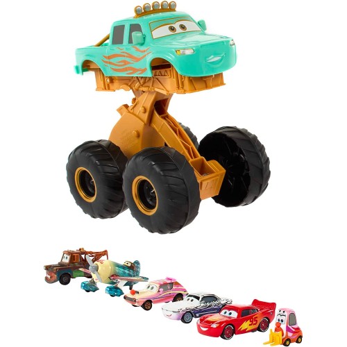 Mattel Disney and Pixars Cars Toys, On The Road Circus Stunt Ivy Vehicle, Jumping Monster Truck Inspired by Disney HMD76 1947351