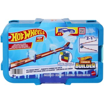 Mattel Hot Wheels Track Βασικά Σετ Ice-themed Building 10 Pieces in a Modular and Stackable Storage Box HNJ66 / HKX40 1947351096