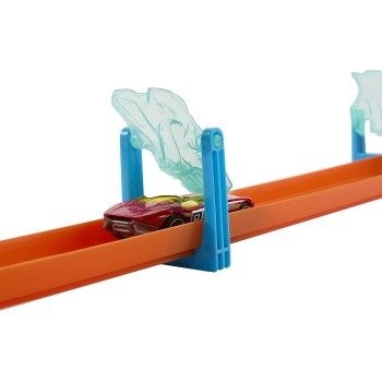 Mattel Hot Wheels Track Set With 1 Car, Ice-themed Building 10 Pieces in a Modular and Stackable Storage Box HNJ66 / HKX40 19473
