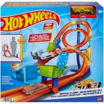 Mattel Hot Wheels Track Set With 1 Hot Wheels Car, Tall Figure-8 Track for Race and Stunting HMB15 194735123162