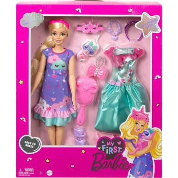 Mattel Barbie Doll For Preschoolers, My First Malibu Deluxe Doll, 13.5 In HMM66 194735131662