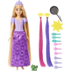 Mattel Disney Princess Toys, Rapunzel Doll With Color-Change Hair Extensions  HLW18 194735120437