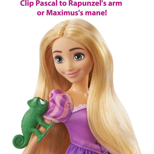 Mattel Disney Princess Toys, Rapunzel Doll With Maximus Horse, Pascal Figure HLW23 194735120468