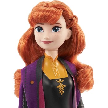 Mattel Disney Frozen Toys, Anna Fashion Doll With Signature Clothing And Accessories HLW46 / HLW50 194735120840