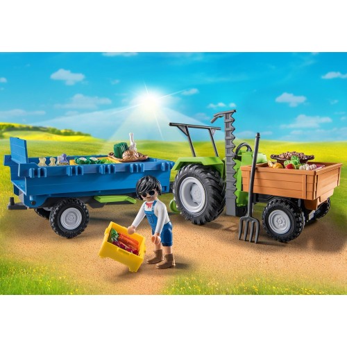 Playmobil Country Αγροτικό Τρακτέρ Με Καρότσα 71249 4008789712493